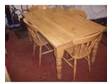 for sale family heavy pine dining table and 4 chairs. hi....