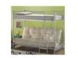 Metal bunkbed with single upper and futon lower. Metal....